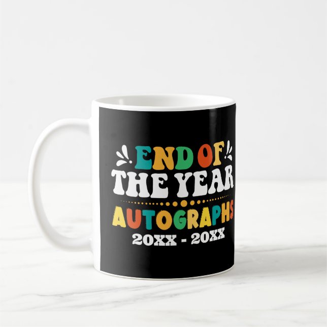 End The Of The Year Autographs Personalised Coffee Mug (Left)