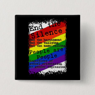 End the Silence 15 Cm Square Badge