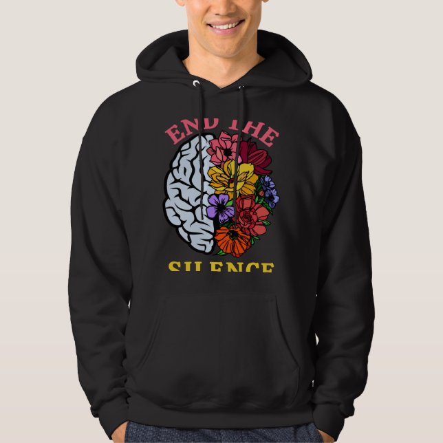 End The Silence For Mental Health Awareness 2023   Hoodie (Front)