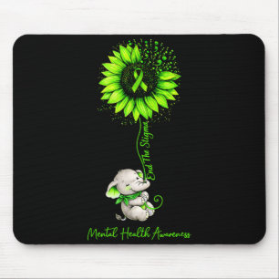 End the stigma mental health awareness brain mouse mat
