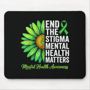 End the stigma mental health awareness counsellor mouse mat