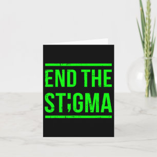 End The Stigma Mental Health Awareness Warrior Cou Card
