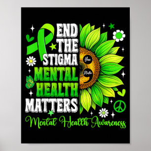 End The Stigma Mental Health Matters Awareness Poster