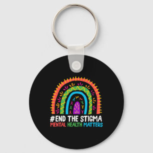 End The Stigma Mental Health Problem Awareness Wom Key Ring