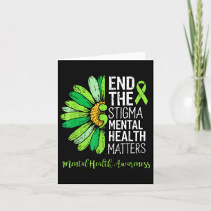 End The Stigma Mental Health S Awareness Brain Ill Card