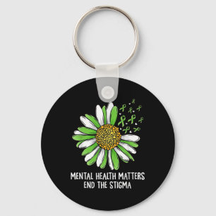 End The Stigma Mental Health S Awareness Brain Ill Key Ring