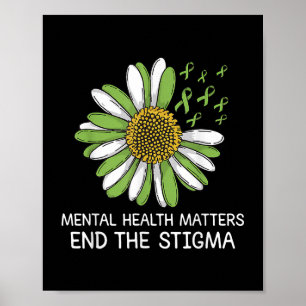 End The Stigma Mental Health S Awareness Brain Ill Poster