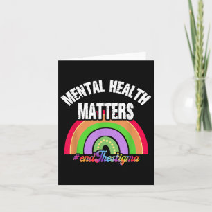 End The Stigma Mental Health S Awareness Rainbow _ Card