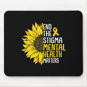End The Stigma Mental Health S Awareness Sunflower Mouse Mat