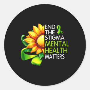 End The Stigma Mental Health S Mental Awareness _3 Classic Round Sticker