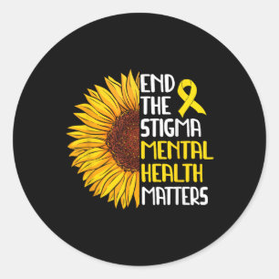 End The Stigma Mental Health S Mental Awareness _5 Classic Round Sticker