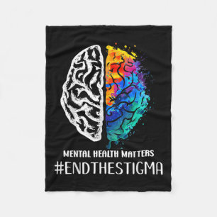 End The Stigma Mental Health S Mental Awareness _6 Fleece Blanket