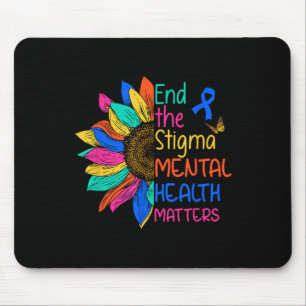 End The Stigma Mental Health S Mental Awareness Mouse Mat