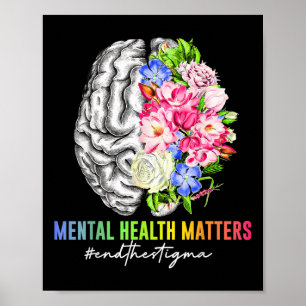 End The Stigma Mental Health S Mental Health Aware Poster