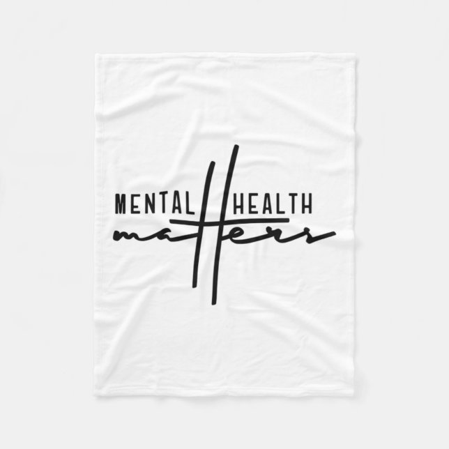End The Stigma Mental Problems  Fleece Blanket (Front)