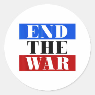 End The War  Classic Round Sticker