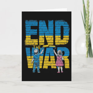 End The War Graffiti Children Support Zelensky Ukr Card