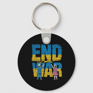 End The War Graffiti Children Support Zelensky Ukr Key Ring