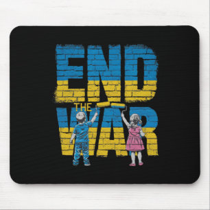 End The War Graffiti Children Support Zelensky Ukr Mouse Mat