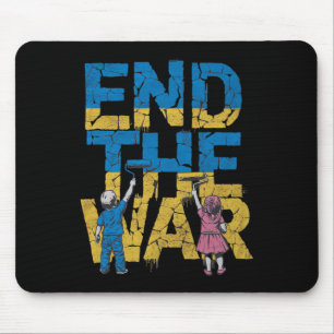 End The War Graffiti Children Support Zelensky Ukr Mouse Mat