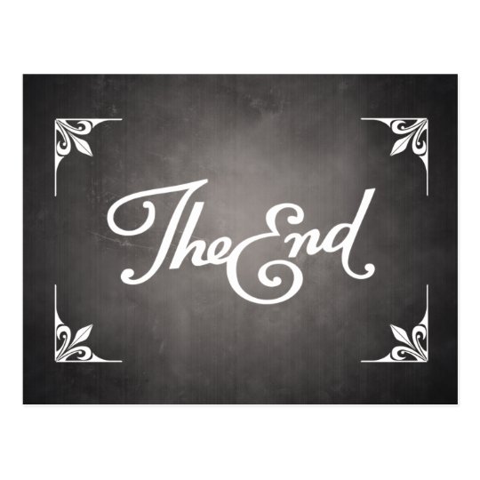 End Title Card postcard