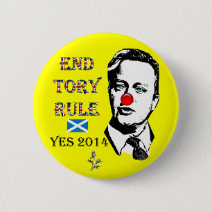 End Tory Rule David Cameron Button Badge