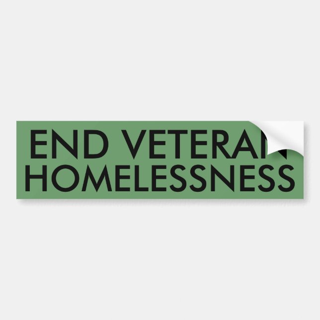 End Veteran Homelessness bumper sticker (Front)