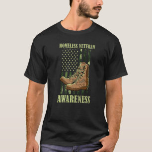 End Veteran Homelessness Vet American Flag Homeles T-Shirt