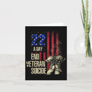 End Veteran Suicide Awareness 22 A Day Patriotic U Card