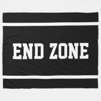 END ZONE Athletic Bold Black White Text Stripes