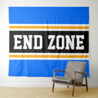 END ZONE Bright Blue Black Yellow Racing Stripes