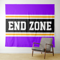 END ZONE Bright Purple Black Yellow Racing Stripes