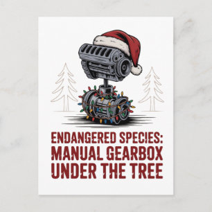 Endagered Species Manual Gearbox Christmas Tree Postcard