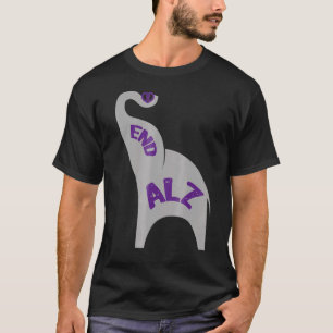 Endalz Alzheimers Awareness Elephant Family Dement T-Shirt