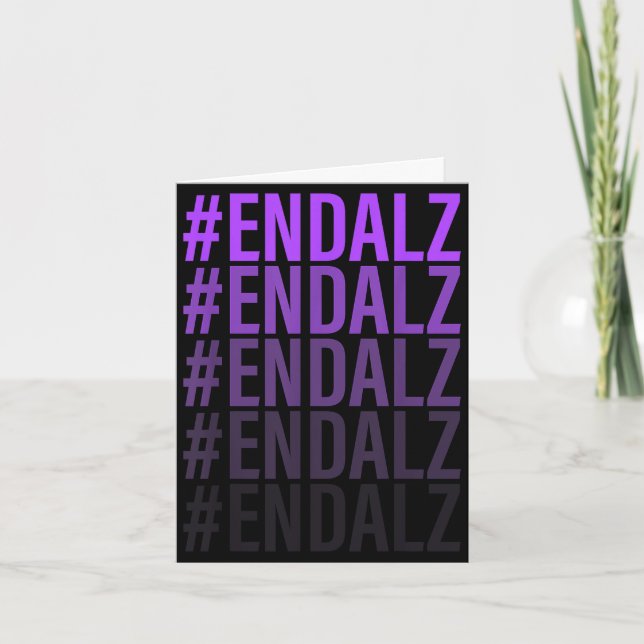 #endalz memory alzheimer’s awareness support  card (Front)