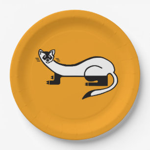 Endangered animal - Black-footed FERRET - Party Paper Plate