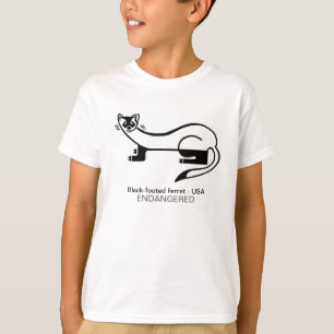 Endangered animal - Black-footed FERRET - USA - T-Shirt