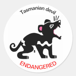 Endangered animal -Cool Tasmanian DEVIL - Wildlife Classic Round Sticker