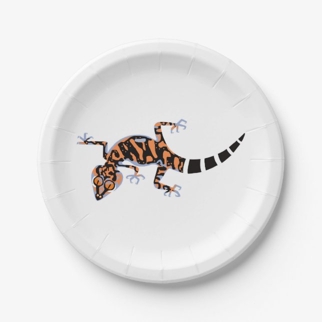 Endangered animal - GECKO - Wildlife- Party Paper Plate (Front)