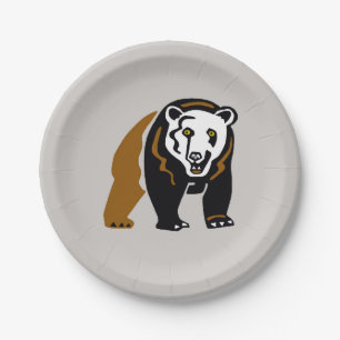  Endangered animal -Grizzly BEAR -Wildlife - Party Paper Plate