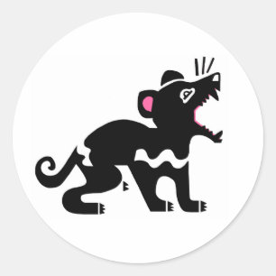 Endangered animal - Kawaii - Tasmanian DEVIL  Classic Round Sticker