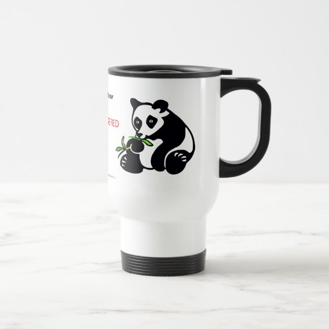 Endangered animal -  PANDA  - Nature - Wildlife - Travel Mug (Right)