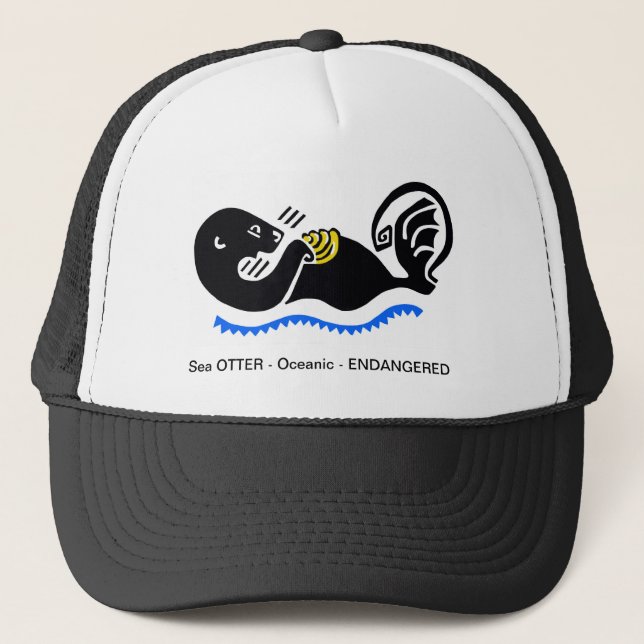 Endangered animal - Sea OTTER - Wildlife - Nature Trucker Hat (Front)