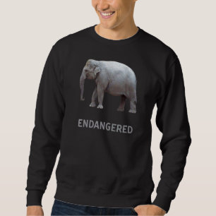 Endangered Animal Species Asian Elephant Sweatshirt