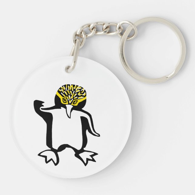 Endangered animal - Yellow-eyed PENGUIN - Nature - Key Ring (Back)
