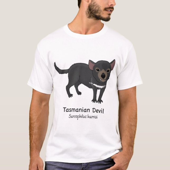 Endangered Animals Of Australia - Tasmanian Devil T-Shirt (Front)