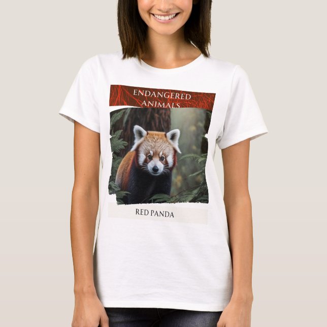 Endangered Animals - Red Panda T-Shirt (Front)