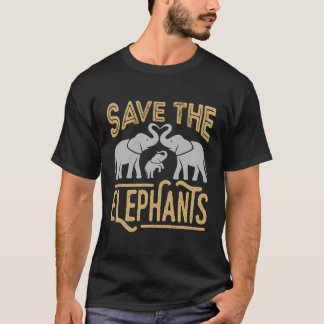 Endangered Animals Save The Elephants T-Shirt