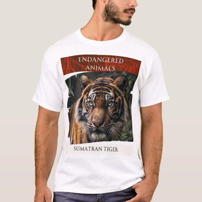Endangered Animals - Sumatran Tiger T-Shirt (Front)