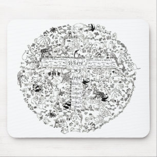 Endangered Animals Trees Planet Earth Drawing Art Mouse Mat